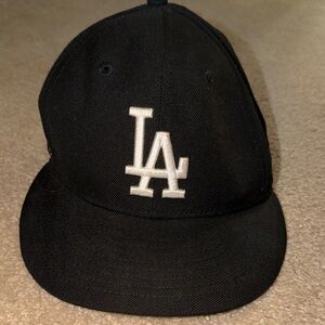 Aime Leon Dore Black LA Dodgers Fitted Logo Cap